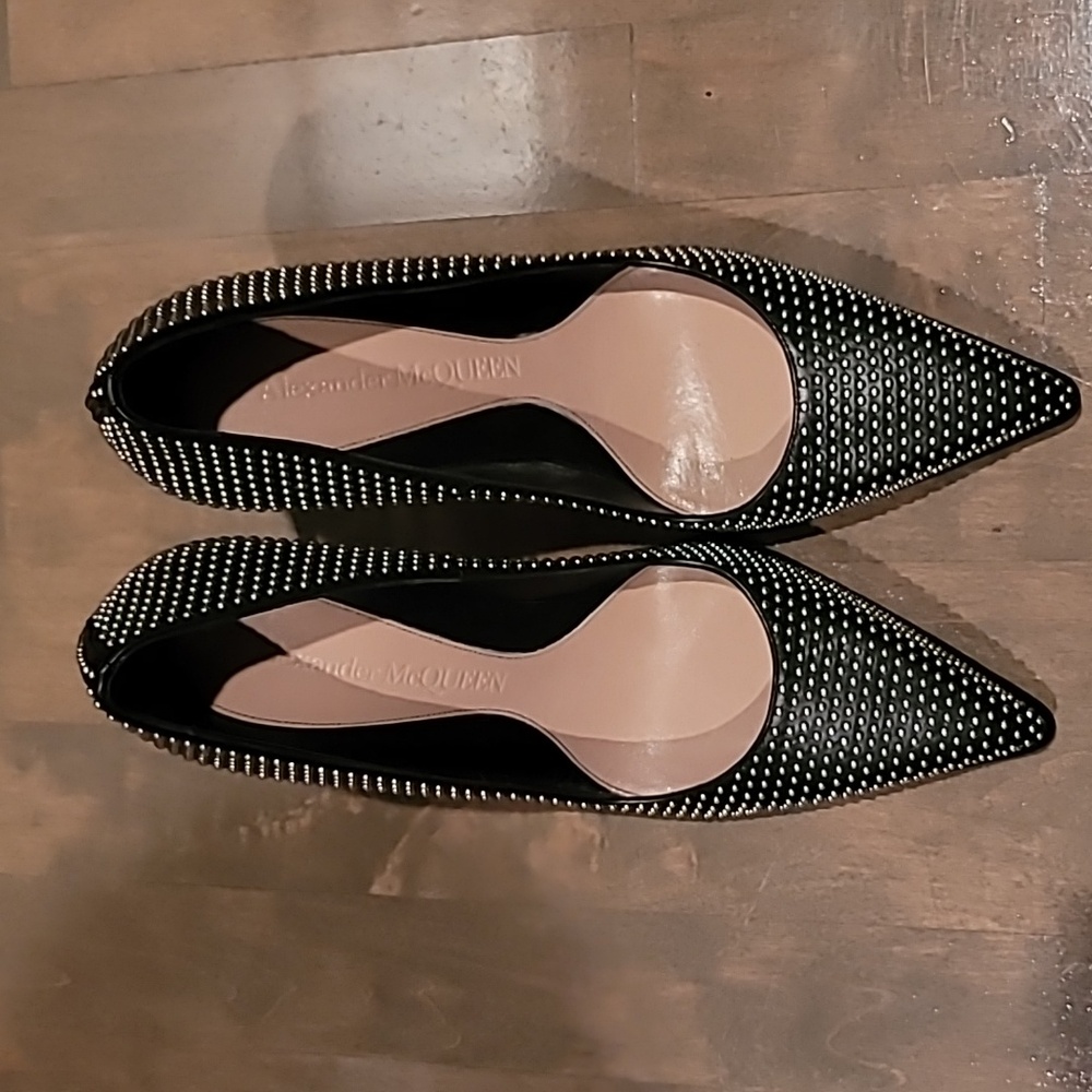 Alexander McQueen Black Heels 👠 Size 39.5 - Picture 2 of 9